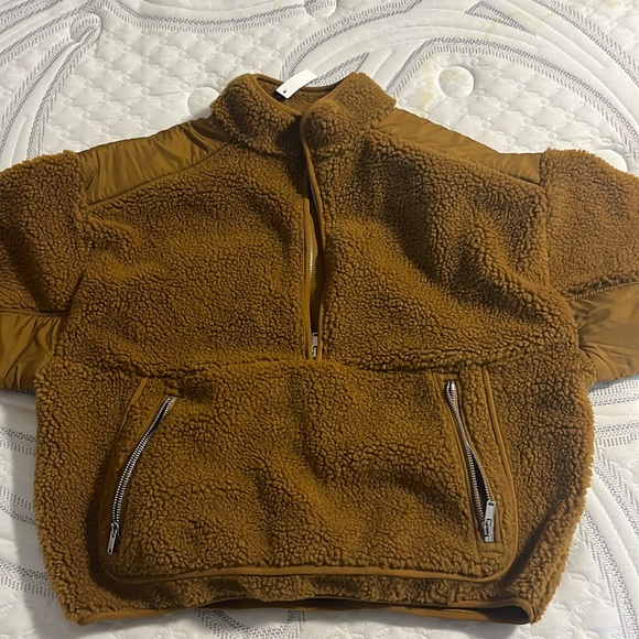 Madewell Sweaters - Madewell Sherpa Half-Zip Pullover